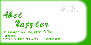 abel majzler business card